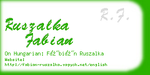 ruszalka fabian business card